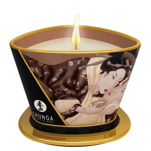 Массажная свеча Intoxicatin Chocolate с ароматом шоколада - 170 мл. - Shunga - купить с доставкой в Челябинске