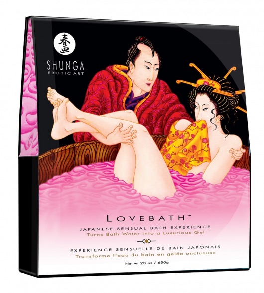 Соль для ванны Lovebath Dragon Fruit, превращающая воду в гель - 650 гр. - Shunga - купить с доставкой в Челябинске