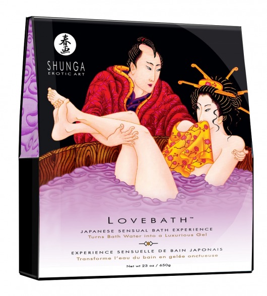 Соль для ванны Lovebath Sensual lotus, превращающая воду в гель - 650 гр. - Shunga - купить с доставкой в Челябинске