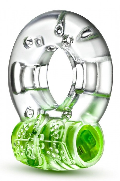 Зеленое эрекционное виброкольцо Arouser Vibrating C-Ring - Blush Novelties - в Челябинске купить с доставкой