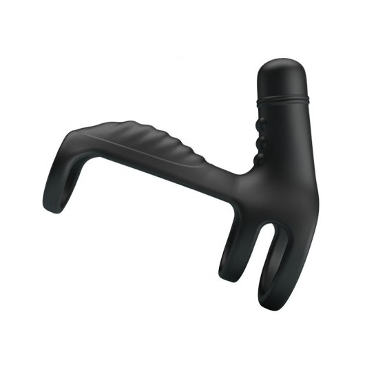 Черная вибронасадка на пенис Vibrating Penis Sling - Baile - в Челябинске купить с доставкой