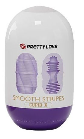 Сиреневый мастурбатор-яйцо Smooth Stripes - Baile - в Челябинске купить с доставкой
