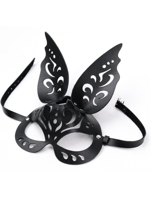 Черная ажурная маска  Зайка  с ушками - Crazy Handmade - купить с доставкой в Челябинске