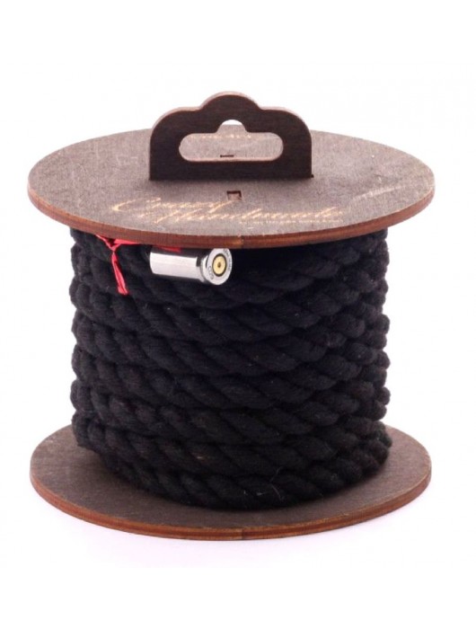 Черная хлопковая веревка для бондажа на катушке - 3 м. - Crazy Handmade - купить с доставкой в Челябинске