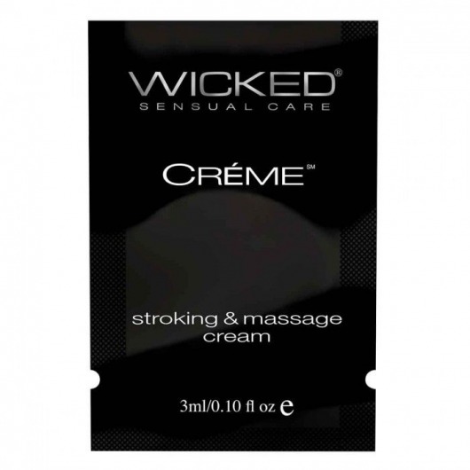 Крем для массажа и мастурбации Wicked Stroking and Massage Creme - 3 мл. - Wicked - купить с доставкой в Челябинске