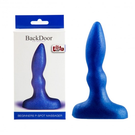 Синий анальный стимулятор Beginners p-spot massager - 11 см. - Lola Games - в Челябинске купить с доставкой