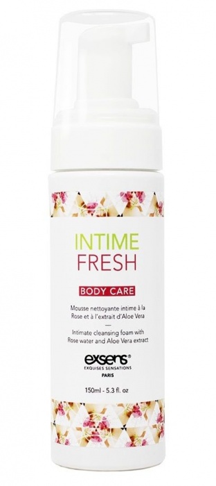 Органическая интимная очищающая пенка Intime Fresh - 150 мл. - Exsens - купить с доставкой в Челябинске
