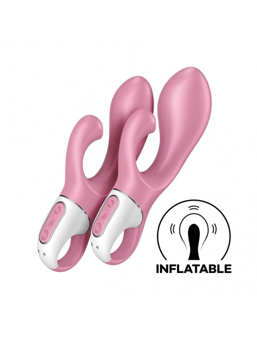 Розовый вибратор-кролик с расширением Air Pump Bunny 2 - 20,4 см. - Satisfyer