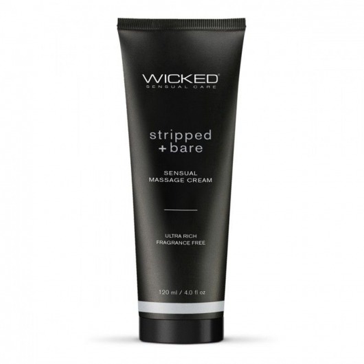 Массажный легкий крем WICKED Stripped plus Bare - 120 мл. - Wicked - купить с доставкой в Челябинске