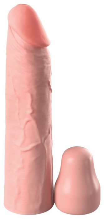 Телесная насадка-удлинитель 1 Inch Silicone X-tension - 17,8 см. - Pipedream - в Челябинске купить с доставкой