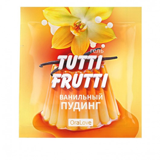Пробник гель-смазки Tutti-frutti со вкусом ванильного пудинга - 4 гр. - Биоритм - купить с доставкой в Челябинске