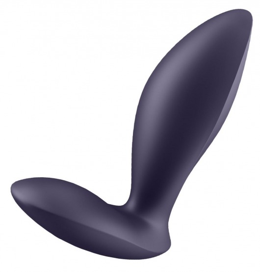 Фиолетовый анальный вибростимулятор Power Plug - Satisfyer - в Челябинске купить с доставкой