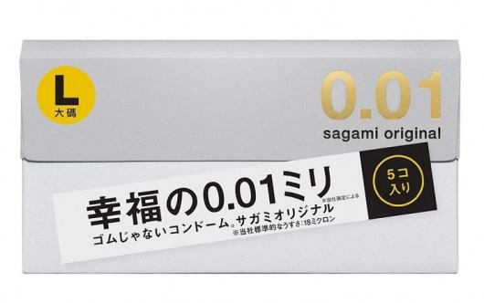 Презервативы Sagami Original 0.02 L-size увеличенного размера - 5 шт. - Sagami - купить с доставкой в Челябинске