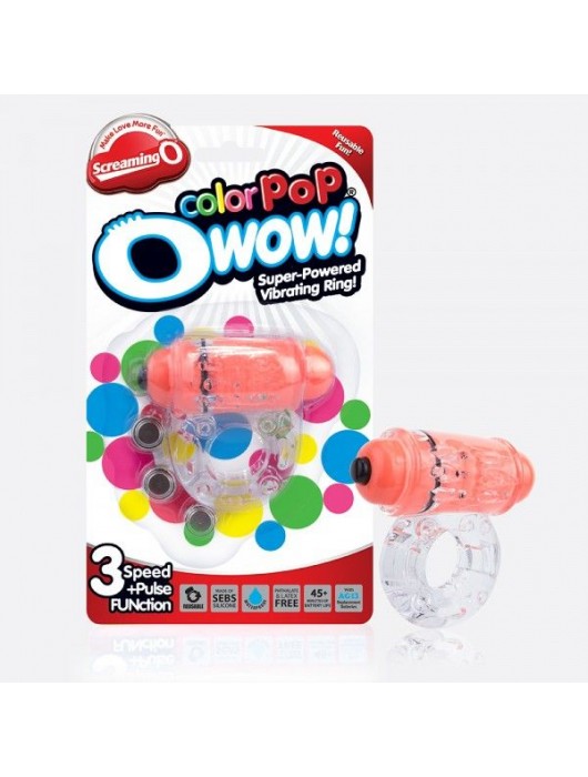 Неоновое оранжевое кольцо на пенис O wow! - Screaming O - в Челябинске купить с доставкой