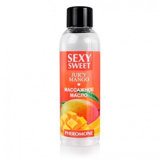 Массажное масло Sexy Sweet Juicy Mango с феромонами и ароматом манго - 75 мл. - Биоритм - купить с доставкой в Челябинске