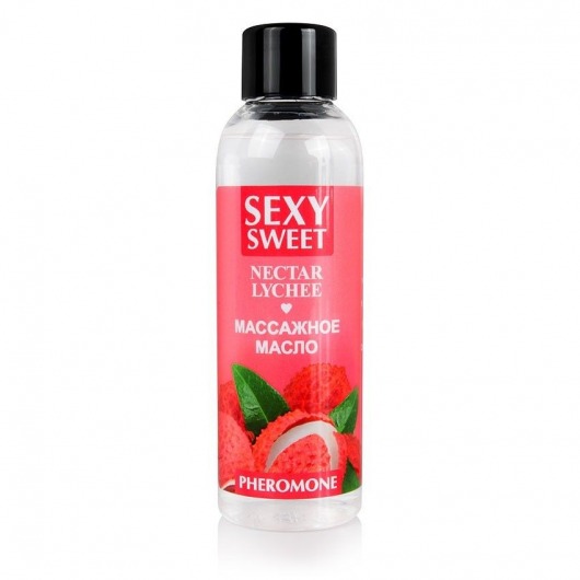 Массажное масло Sexy Sweet Nectar Lychee с феромонами и ароматом личи - 75 мл. - Биоритм - купить с доставкой в Челябинске