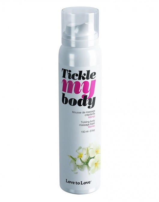 Массажная хрустящая пенка Tickle My Body Monoi с ароматом моной - 150 мл. - Love to Love - купить с доставкой в Челябинске