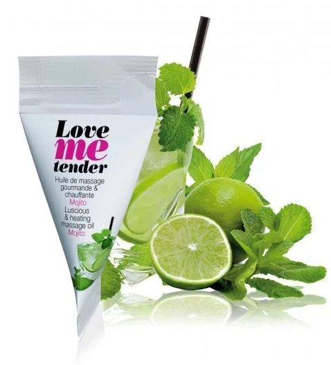 Съедобное согревающее массажное масло Love Me Tender Mojito с ароматом мохито - 10 мл. - Love to Love - купить с доставкой в Челябинске