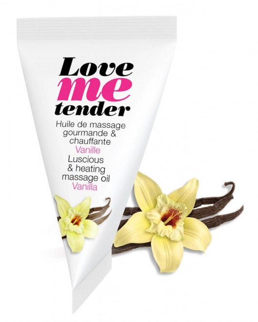 Съедобное согревающее массажное масло Love Me Tender Vanilla с ароматом ванили - 10 мл. - Love to Love - купить с доставкой в Челябинске