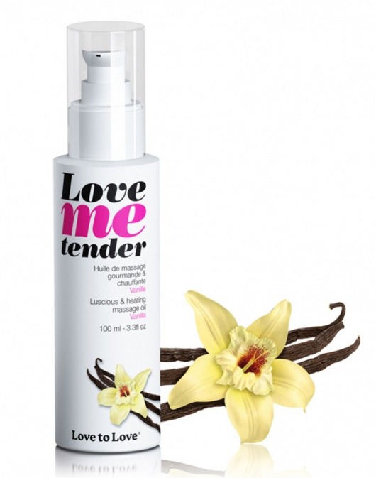 Съедобное согревающее массажное масло Love Me Tender Vanilla с ароматом ванили - 100 мл. - Love to Love - купить с доставкой в Челябинске