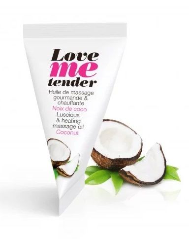 Съедобное согревающее массажное масло Love Me Tender Cocos с ароматом кокоса - 10 мл. - Love to Love - купить с доставкой в Челябинске