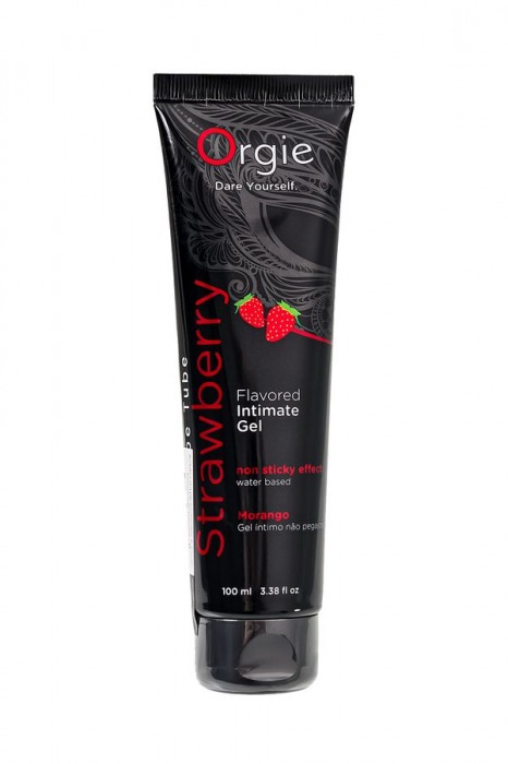 Интимный гель на водной основе Lube Tube Strawberry с клубничным вкусом - 100 мл. - ORGIE - купить с доставкой в Челябинске