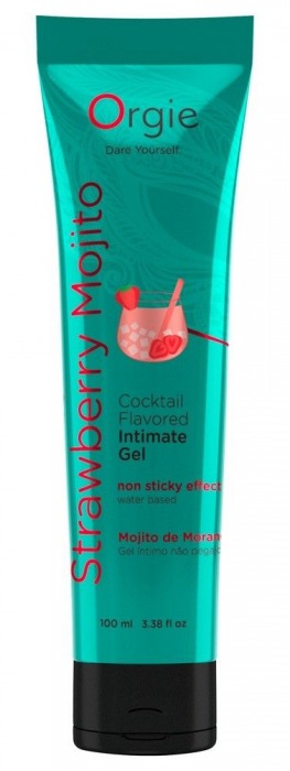 Съедобный интимный гель Orgie Lube Tube Cocktail Strawberry Mojito - 100 мл. - ORGIE - купить с доставкой в Челябинске