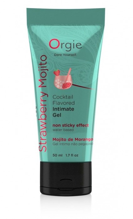 Съедобный интимный гель Orgie Lube Tube Cocktail Strawberry Mojito - 50 мл. - ORGIE - купить с доставкой в Челябинске