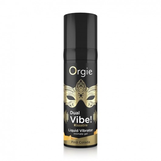 Съедобный гель Dual Vibe Pina Colada с эффектом вибрации и вкусом коктейля пина колада - 15 мл. - ORGIE - купить с доставкой в Челябинске