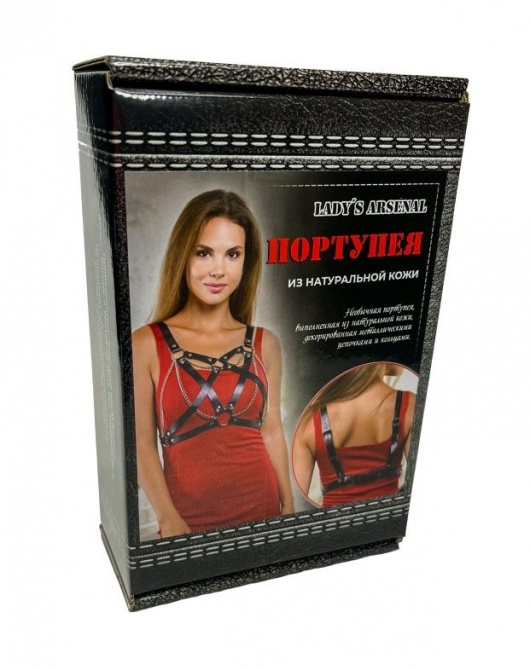 Портупея из натуральной кожи с цепочками - БДСМ Арсенал - купить с доставкой в Челябинске