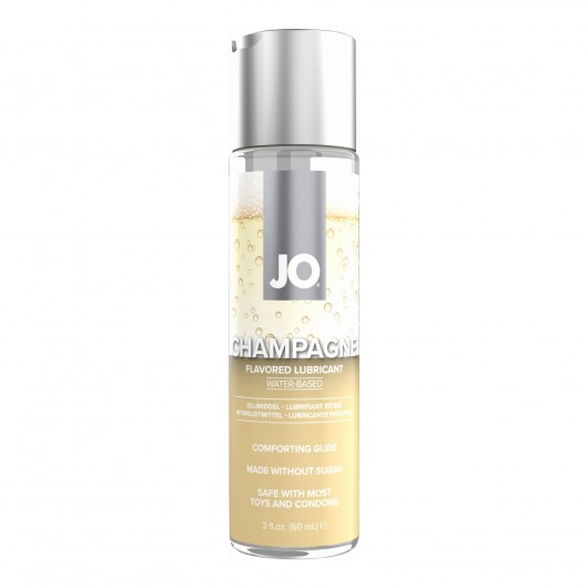 Лубрикант на водной основе JO H2O Champagne Flavored Lubricant с ароматом шампанского - 60 мл. - System JO - купить с доставкой в Челябинске