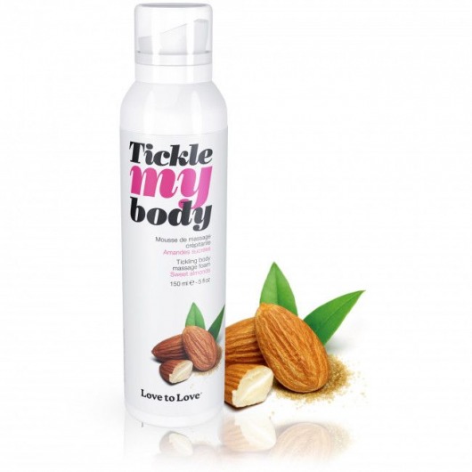 Массажная хрустящая пенка Tickle My Body Sweet Almonds с ароматом миндаля - 150 мл. - Love to Love - купить с доставкой в Челябинске