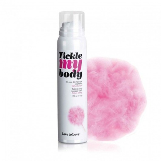 Массажная хрустящая пенка Tickle My Body Cotton Candy с ароматом сладкой ваты - 150 мл. - Love to Love - купить с доставкой в Челябинске