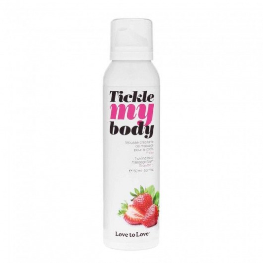 Массажная хрустящая пенка Tickle My Body Strawberry с ароматом клубники - 150 мл. - Love to Love - купить с доставкой в Челябинске