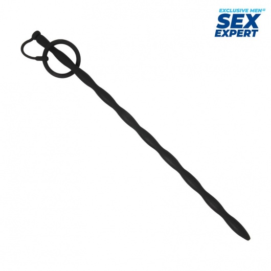Черный стимулятор уретры Sex Expert - Sex Expert - купить с доставкой в Челябинске