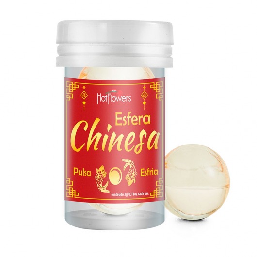 Интимный гель Chinesa Esfera с охлаждающе-пульсирующим эффектом (2 шарика по 3 гр.) - HotFlowers - купить с доставкой в Челябинске