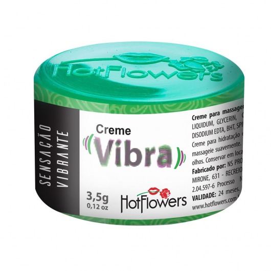 Возбуждающий крем Vibra с эффектом вибрации - 3,5 гр. - HotFlowers - купить с доставкой в Челябинске