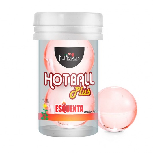 Лубрикант на масляной основе Hot Ball Plus с разогревающим эффектом (2 шарика по 3 гр.) - HotFlowers - купить с доставкой в Челябинске