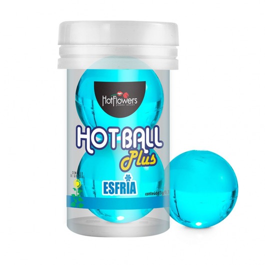 Лубрикант на масляной основе Hot Ball Plus с охлаждающим эффектом (2 шарика по 3 гр.) - HotFlowers - купить с доставкой в Челябинске