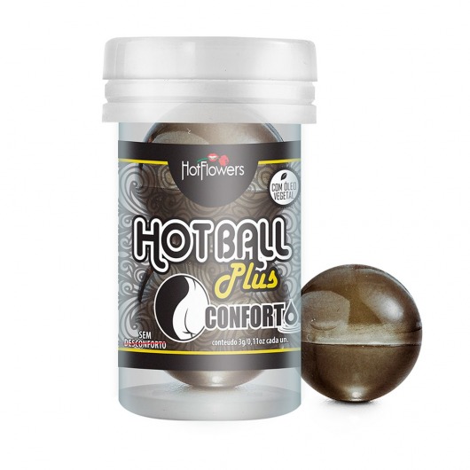 Анальный лубрикант на масляной основе Hot Ball Plus Conforto (2 шарика по 3 гр.) - HotFlowers - купить с доставкой в Челябинске