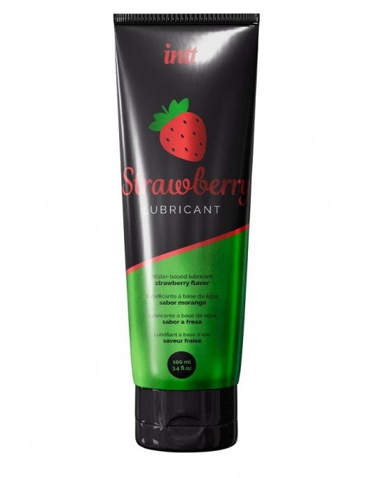 Смазка на водной основе с ароматом клубники Strawberry Lubricant - 100 мл. - INTT - купить с доставкой в Челябинске