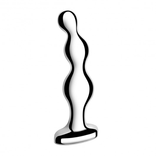 Стальной анальный фаллоимитатор для простаты Stainless Steel Anal Beads - 13 см. - b-Vibe - в Челябинске купить с доставкой