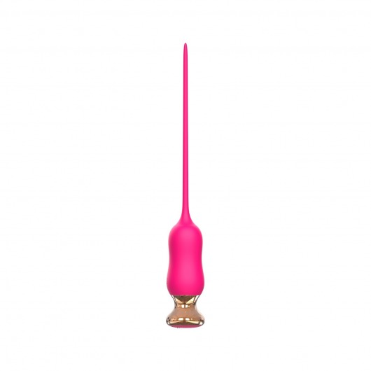 Розовый тонкий стимулятор Nipple Vibrator - 23 см. - I-MOON - купить с доставкой в Челябинске