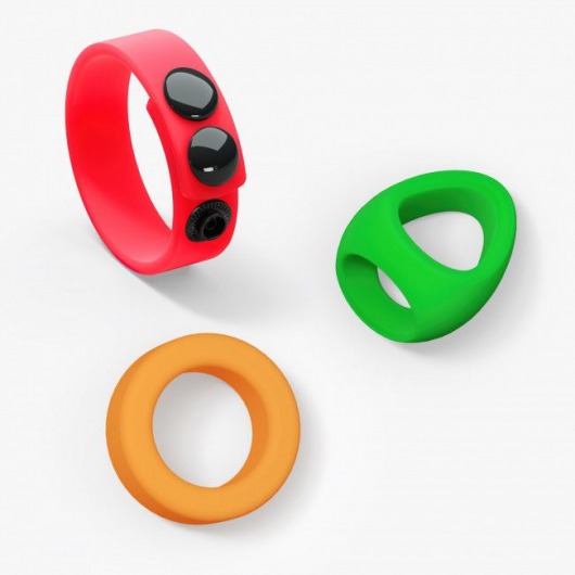 Набор из 3 разноцветных эрекционных колец Kit Neon Ring - Love to Love - в Челябинске купить с доставкой