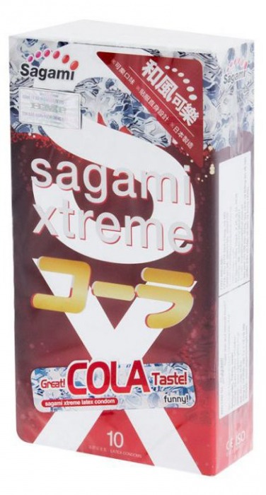 Ароматизированные презервативы Sagami Xtreme COLA - 10 шт. - Sagami - купить с доставкой в Челябинске