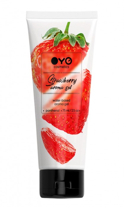 Лубрикант на водной основе OYO Aroma Gel Strawberry с ароматом клубники - 75 мл. - OYO - купить с доставкой в Челябинске