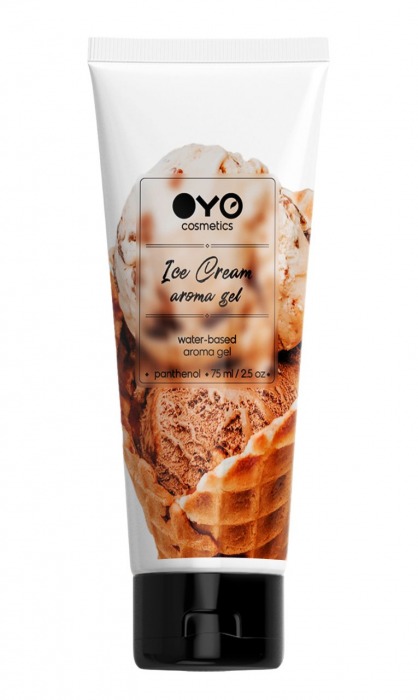 Лубрикант на водной основе OYO Aroma Gel Ice Cream с ароматом пломбира - 75 мл. - OYO - купить с доставкой в Челябинске