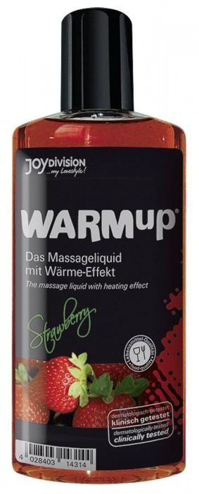Разогревающее масло WARMup Strawberry - 150 мл. - Joy Division - купить с доставкой в Челябинске