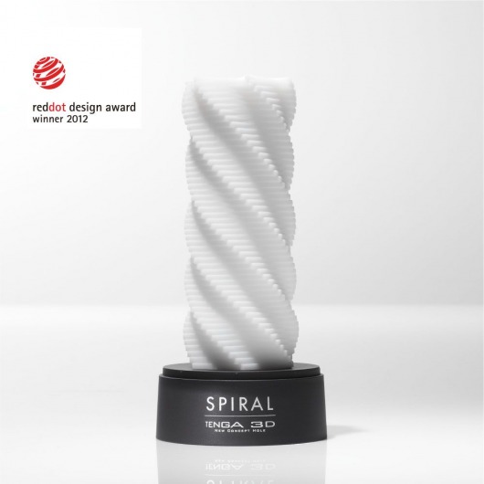 Белый 3D мастурбатор SPIRAL - Tenga - в Челябинске купить с доставкой