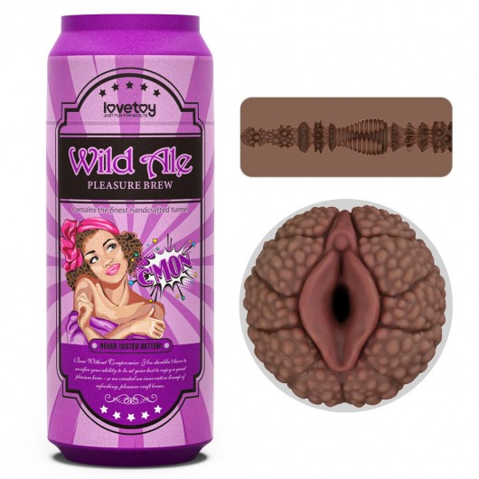 Коричневый мастурбатор-вагина Pleasure Brew Masturbator-Wild Ale в банке - Lovetoy - в Челябинске купить с доставкой